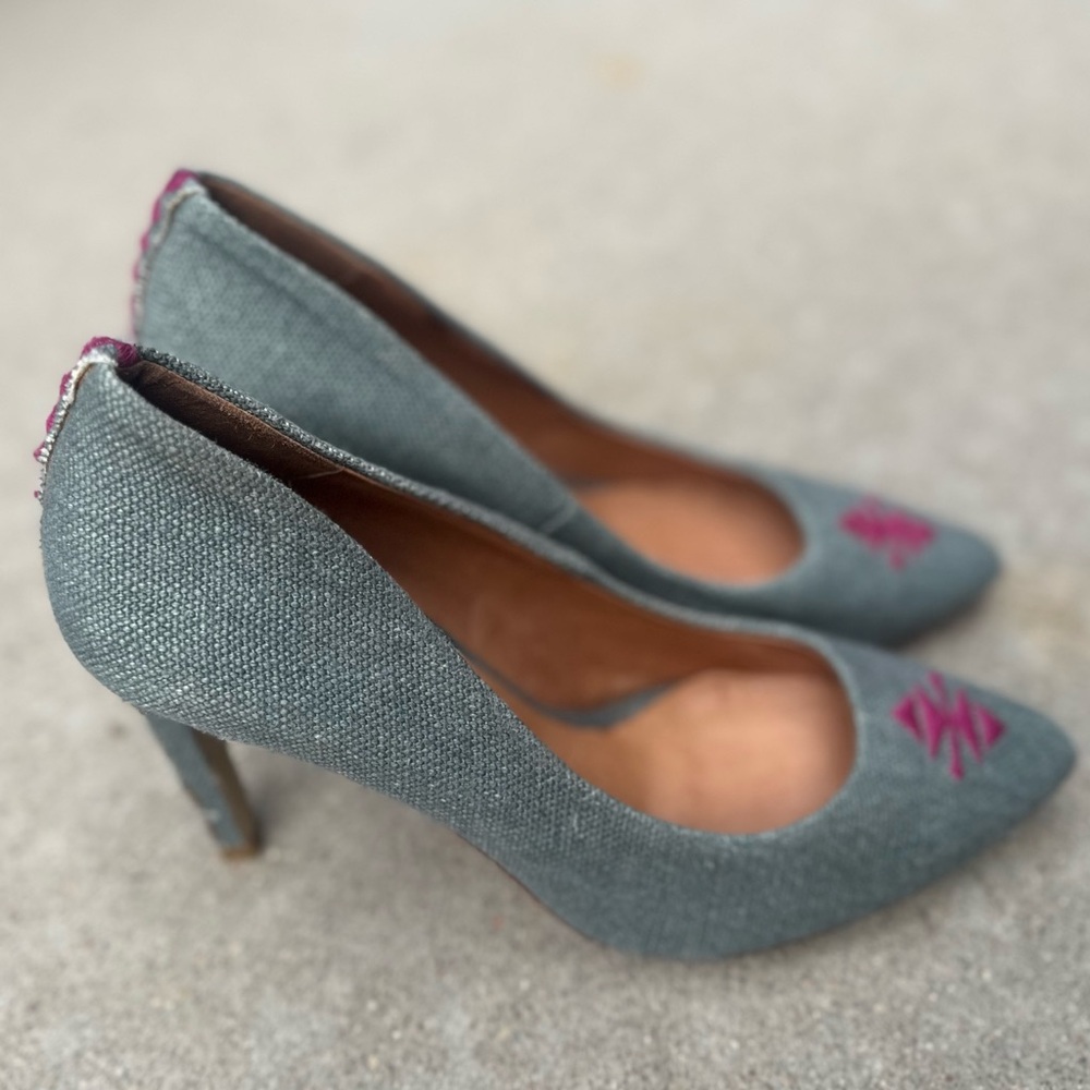 Eclectic Denim and Pink Women’s Shoes by Howsty